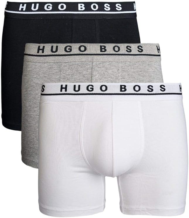 hugo boss 雨果博斯男式平角短裤内裤骑行者 3p bm 50236747 弹力棉